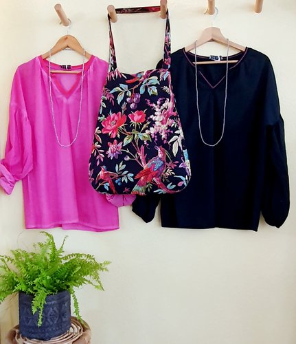 Bluse mit weitem Arm