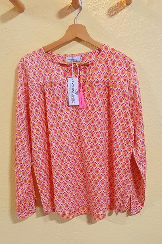 Bluse orange gelb Zwillingsherz