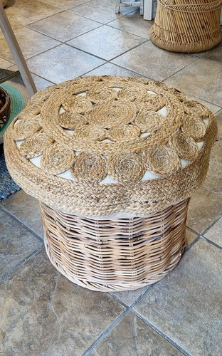 Jute-Kissen rund, 50 cm