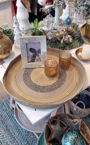 Jute-Tablett/Wanddeko 50 cm