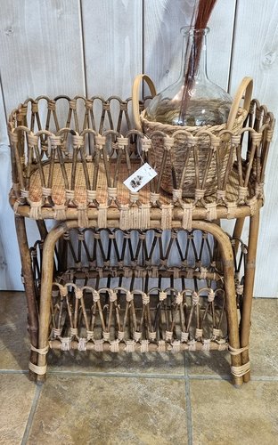 Rattanregal H60 cm, B 50 cm, T 22 cm