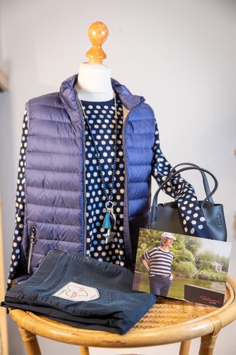 Daunenweste; Strickpullover